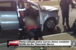 Forte colisão entre carros deixa condutor ferido na Av. Tancredo Neves – Vídeo
