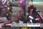 Forte colis&atilde;o entre moto e carro deixa duas v&iacute;timas feridas na Av. JK &ndash; V&iacute;deo