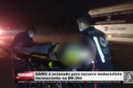 SAMU &eacute; acionado para socorrer motociclista inconsciente na BR&ndash; 364 &ndash; V&iacute;deo