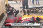 Forte colis&atilde;o entre motoneta e caminh&atilde;o resulta em motociclista ferido na Av. Tabapu&atilde; &ndash; V&iacute;deo