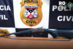 POLÍCIA CIVIL CUMPRE MANDADO DE PRISÃO E APREENSÃO DE ARMA EM MACHADINHO D'OESTE