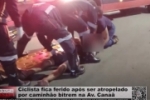 Ciclista fica ferido ap&oacute;s ser atropelado por caminh&atilde;o bitrem na Av. Cana&atilde; em Ariqueme &ndash; V&iacute;deo