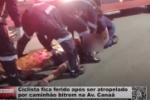 Ciclista fica ferido após ser atropelado por caminhão bitrem na Av. Canaã em Ariqueme – Vídeo