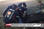 Motociclista tem rosto lesionado após colidir fortemente em veículo no Setor 03 – Vídeo