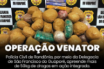 POL&Iacute;CIA CIVIL DE ROND&Ocirc;NIA DEFLAGRA OPERA&Ccedil;&Atilde;O VENATOR E APREENDE MAIS DE 50 KG DE DROGAS EM A&Ccedil;&Atilde;O INTEGRADA