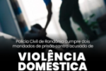 POL&Iacute;CIA CIVIL CUMPRE DOIS MANDADOS DE PRIS&Atilde;O CONTRA ACUSADO DE VIOL&Ecirc;NCIA DOM&Eacute;STICA