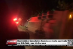 Caminh&atilde;o boiadeiro tomba e mata animais na BR&ndash;364, em Ji Paran&aacute; &ndash; V&iacute;deo