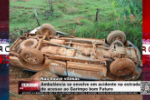 Ambulância se envolve em acidente na estrada de acesso ao Garimpo Bom Futuro – Vídeo