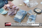 Pol&iacute;cia Civil prende elementos suspeitos de estarem comercializando drogas em Ariquemes &ndash; V&iacute;deo
