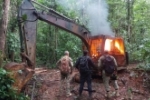 PF realiza operação contra garimpo ilegal em território indígena e no rio Capitão Cardoso em RO