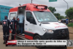 Idoso é socorrido após queda de bike na Av. Guaporé do Setor 11 – Vídeo