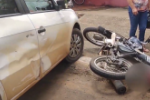 Colisão entre motocicleta e carro deixa duas vítimas feridas na Av. Jamari em Ariquemes – Vídeo