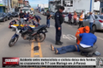 Acidente entre motociclista e ciclista deixa dois feridos no cruzamento da T– 7 com Maringá Ji–Paraná – Vídeo