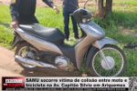 SAMU socorre vítima de colisão entre moto e bicicleta na Av. Capitão Silvio em Ariquemes – Vídeo