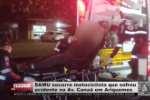 SAMU socorre motociclista que sofreu acidente na Av. Canaã em Ariquemes – Vídeo