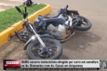 SAMU socorre motociclista atingido por carro em semáforo na Av. Diamantes com Av. Canaã em Ariquemes – Vídeo