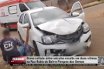 Grave colisão entre veículos resulta em duas vítimas na Rua Rubis do Bairro Parques das Gemas em Ariquemes – Vídeo