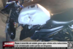Rapaz é socorrido em estado grave após colisão entre motocicletas e ser arremessado contra portão em Ariquemes – Vídeo