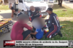 SAMU socorre vítimas de acidentes na Av. Guaporé no Setor 06 em Ariquemes – Vídeo