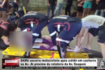 SAMU socorre motociclista após colidir em cachorro na Av. JK próximo da rotatória da Av. Guaporé em Ariquemes – Vídeo