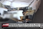 Motorista perde controle de direção na Av. Jamari e acaba destruindo o canteiro central em Ariquemes – Vídeo