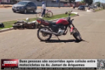 Duas pessoas são socorridas após colisão entre motocicletas na Av. Jamari de Ariquemes – Vídeo