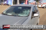 Vítima de atropelamento é socorrida após ser arremessada em para brisa de veículo em Ariquemes – Vídeo
