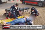 SAMU socorre motociclista após colisão na traseira de veículo no semáforo da Av. JK com a Av. Canaã em Ariquemes – Vídeo