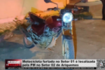 Motocicleta furtada no Setor 01 é localizada pela PM no Setor 02 de Ariquemes – Vídeo