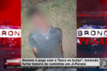 Homem é pego com a “boca na botija”, tentando furtar bateria de caminhão em Ji–Paraná – Vídeo