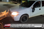 Motociclista fura sinal vermelho e bate violentamente em carro no segundo distrito de Ji–Paraná – Vídeo