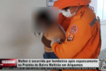 Mulher é socorrida por Bombeiros após espancamento na Prainha do bairro Multirão em Ariquemes – Vídeo