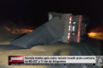 Carreta tomba após outro veículo invadir pista contrária na RO 257 a 11 km de Ariquemes – Vídeo