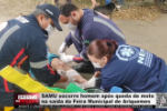 SAMU socorre homem após queda de moto na saída da Feira Municipal de Ariquemes – LIVE: ESTAMOS NO AR! PROGRAMA BRONCA DA PESADA