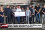 Sílvia Cristina faz entrega de R$ 100 mil para Polícia Militar Mirim de Ariquemes – Vídeo