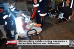 Motocicleta colide contra caçamba e deixa dois feridos em Ji–Paraná – Vídeo