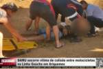 SAMU socorre vítima de colisão entre motocicletas na Linha Gaúcha em Ariquemes – LIVE: ESTAMOS NO AR! PROGRAMA BRONCA DA PESADA