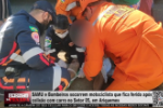 SAMU e Bombeiros socorrem motociclista que fica ferido após forte colisão com carro no Setor 05 em Ariquemes – Vídeo