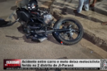 Acidente entre carro e moto deixa motociclista ferido no 2 distrito de Ji–Paraná – Vídeo