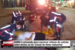 SAMU é acionado para socorrer vítimas de colisão entre motos na Av. Canaã do Setor Industrial em Ariquemes – Vídeo