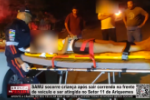SAMU socorre criança após sair correndo na frente de veículo e ser atingida no Setor 11 de Ariquemes – Vídeo