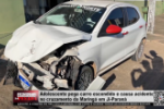 Adolescente pega carro escondido e causa acidente no cruzamento da Maringá em Ji–Paraná – Vídeo