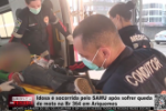 Idosa é socorrida pelo SAMU após sofrer queda de moto na BR–364 em Ariquemes – Vídeo