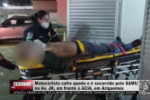 Motociclista sofre queda e é socorrido pelo SAMU na Av JK, em frente à ACIA, em Ariquemes – Vídeo
