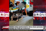 Batida entre motocicletas deixa duas pessoas feridas na T 20 em Ji Paraná – Vídeo