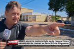 PASSAGEM NO LOCAL – SAMU socorre motociclista após rampar faixa elevada da Av. Jamari no Setor 2 de Ariquemes – Vídeo