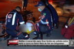 Mulher é socorrida após ficar ferida em colisão entre moto e carro no Setor Rota do Sol – Vídeo