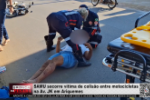 SAMU socorre vítima de colisão entre motocicletas na Av. JK em Ariquemes – Vídeo