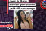 Jovem de 24 anos morre em grave acidente na BR–369 em Arapongas