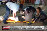 SAMU socorre vítimas de colisão entre motos na Av. Hugo Frey no Jardim Europa em Ariquemes – Vídeo